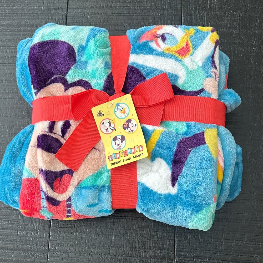 Disney Blue and Red Character Throw Blanket